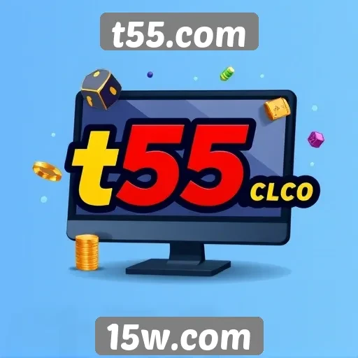 Navegação e usabilidade do site de jogos t55.com