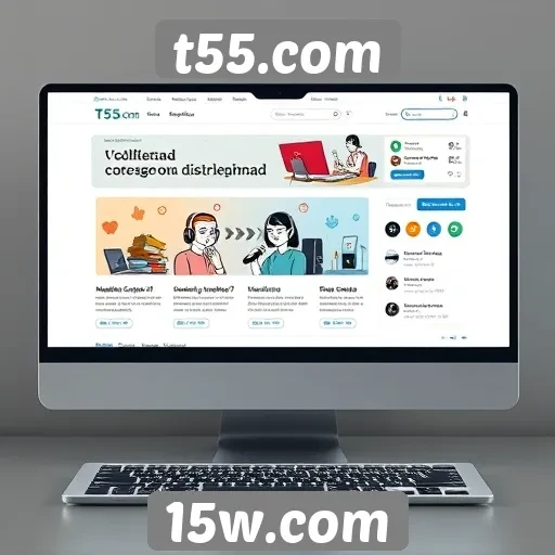 Análise da interface do usuário do t55.com